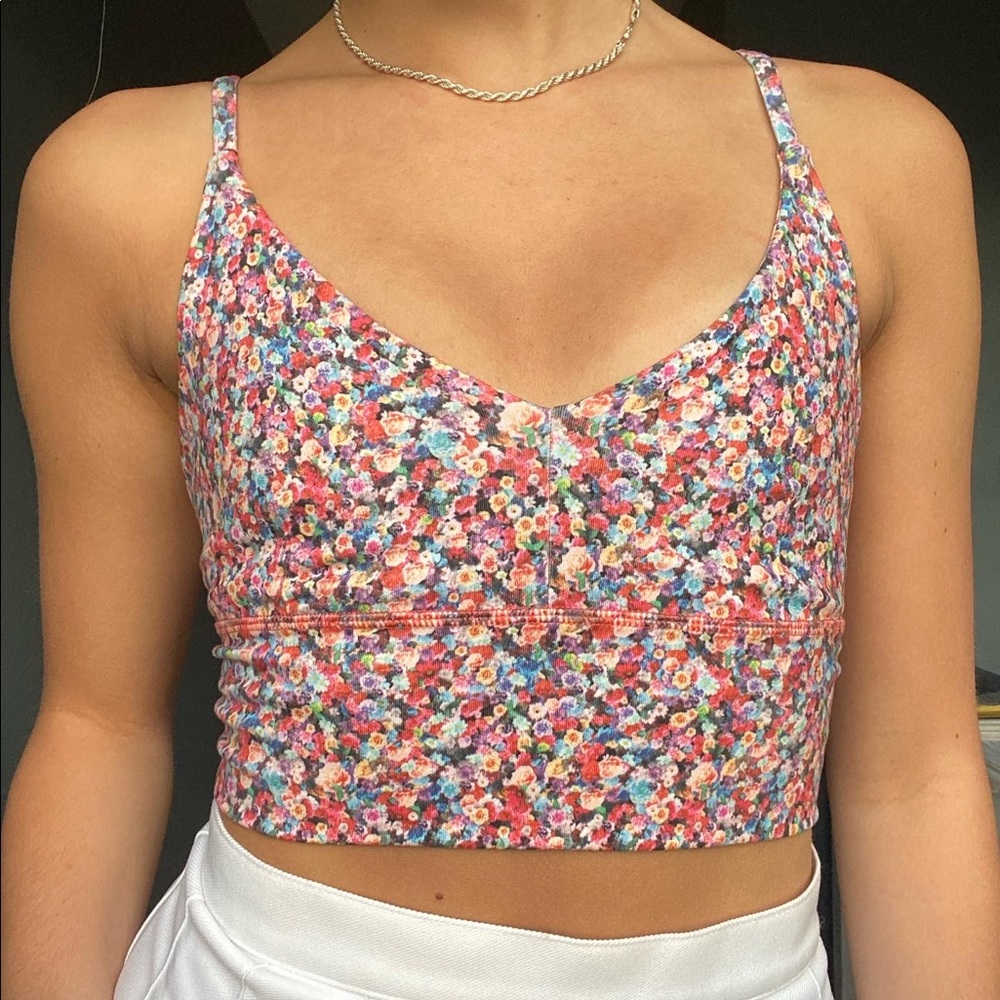 RARE lululemon floral cami bra
